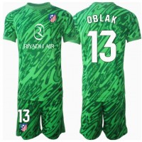 Fotballdrakt Barn Atletico Madrid Jan Oblak #13 Keeper Bortedraktsett 2024-25 Kortermet (+ Korte bukser)
